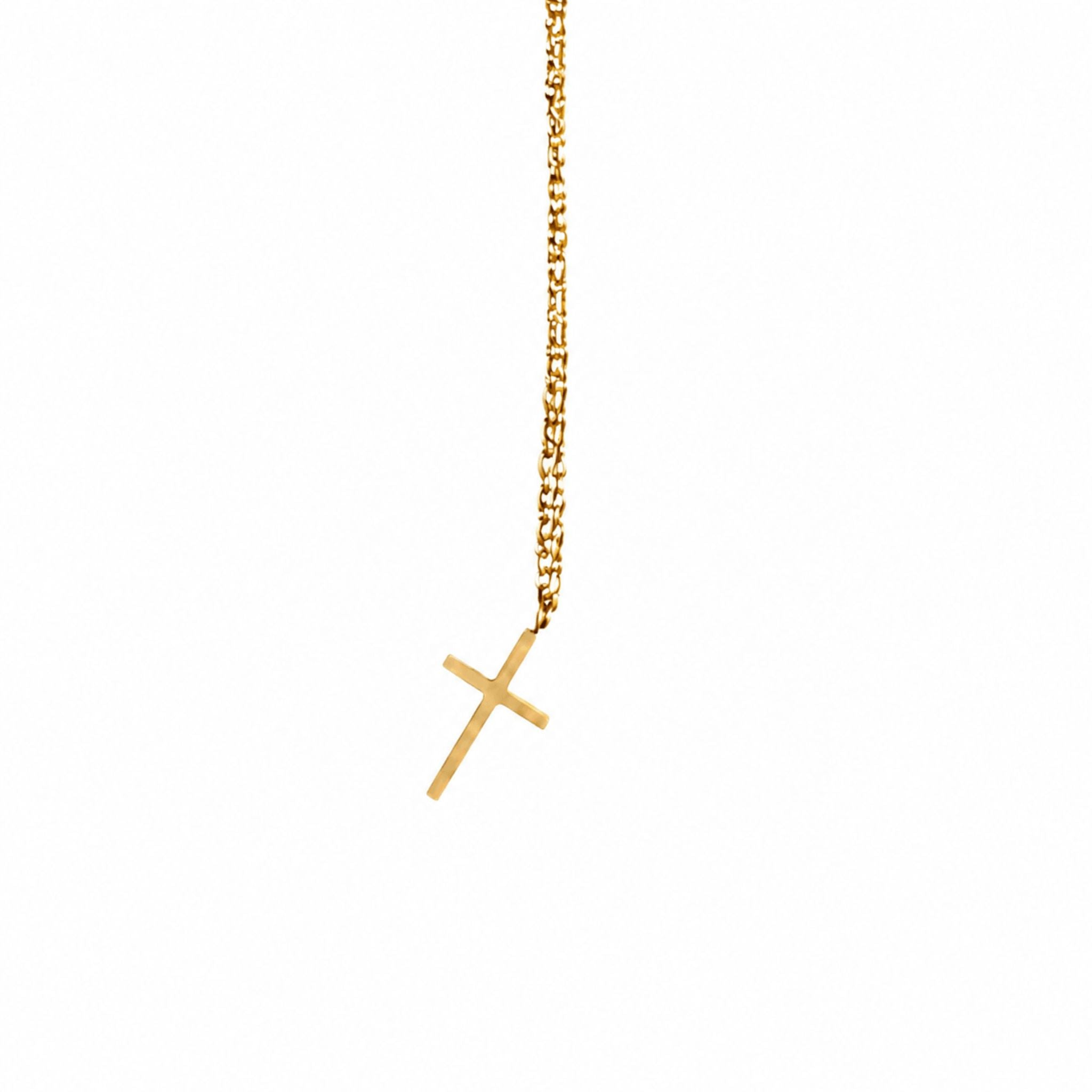 Pendentif collier croix ADONAI or