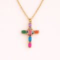 Collar cruz Arc - en - Ciel - Bijoux Cruz