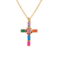 Collier Croix Arc-en-Ciel 