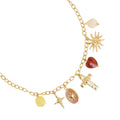 Collier croix breloques en acier inoxydable