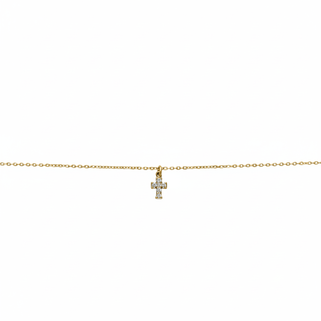 Collier Croix Noé minimaliste zoom pendentif
