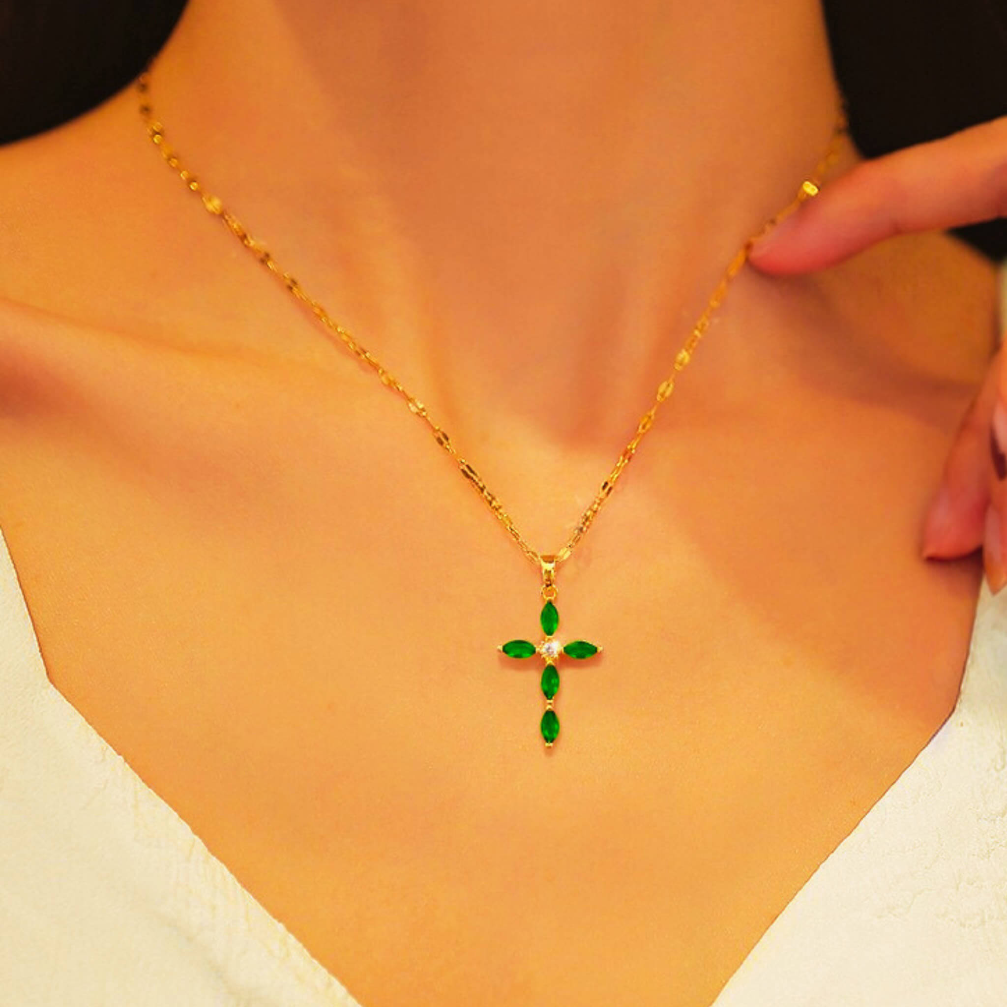 Collier Croix Eclat Acier Inoxydable - Bijoux Croix