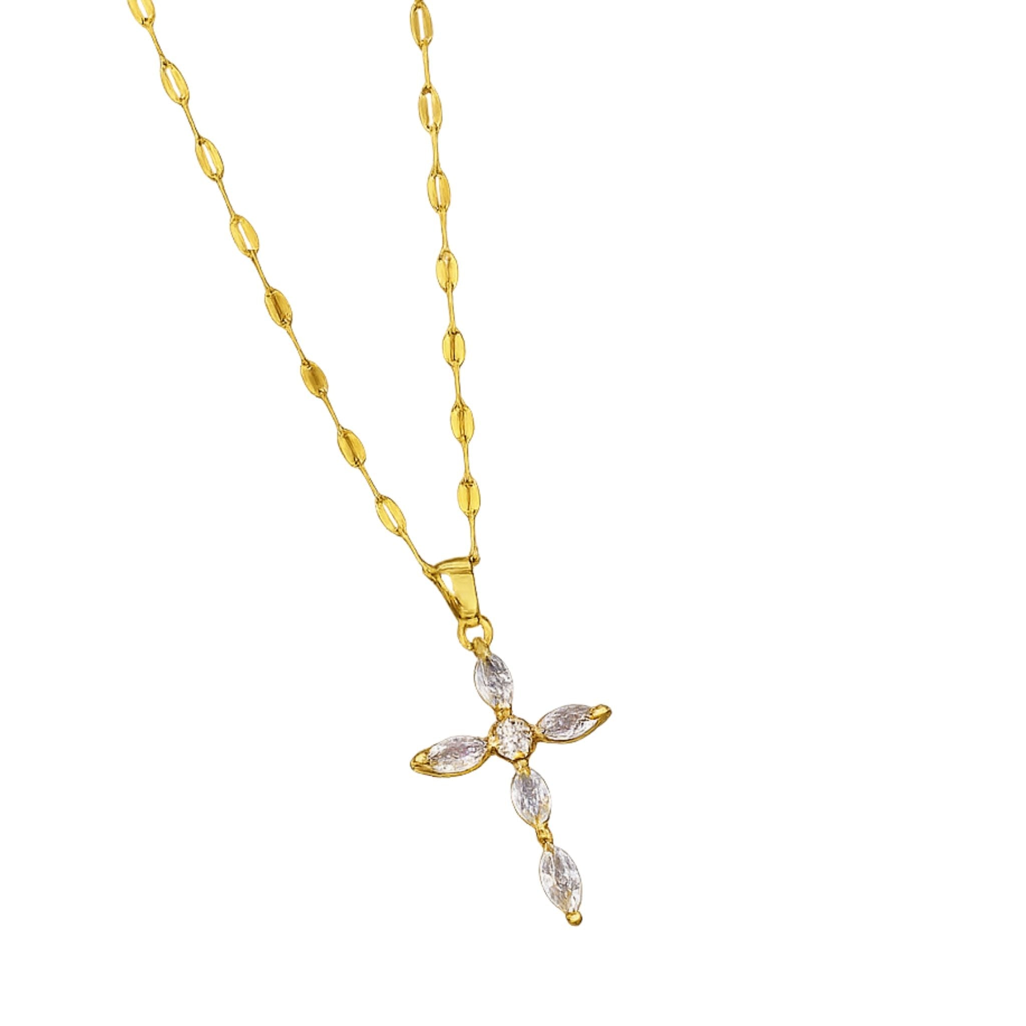Collier Croix Eclat - Acier Inoxydable - Bijoux Croix