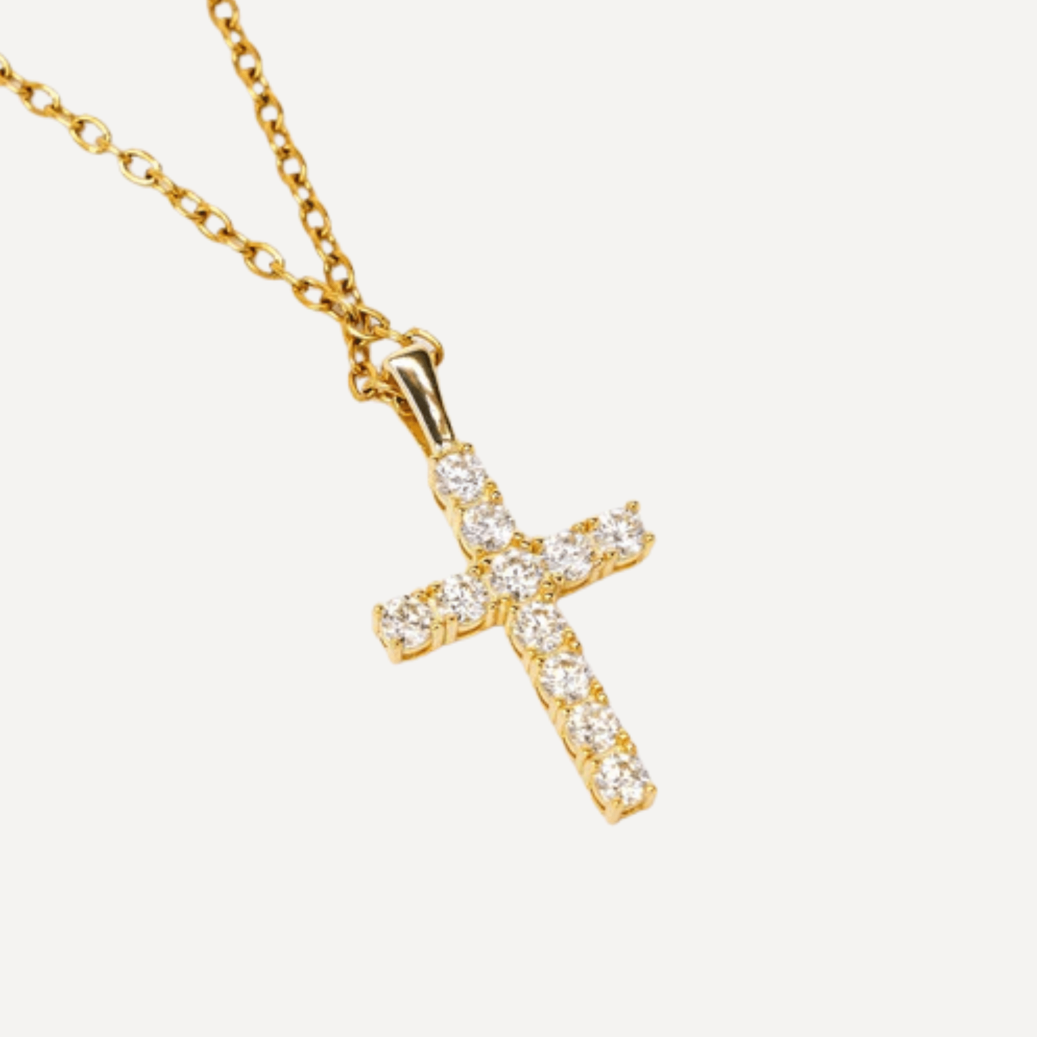 Collier croix Étoile de Bethléem finition or