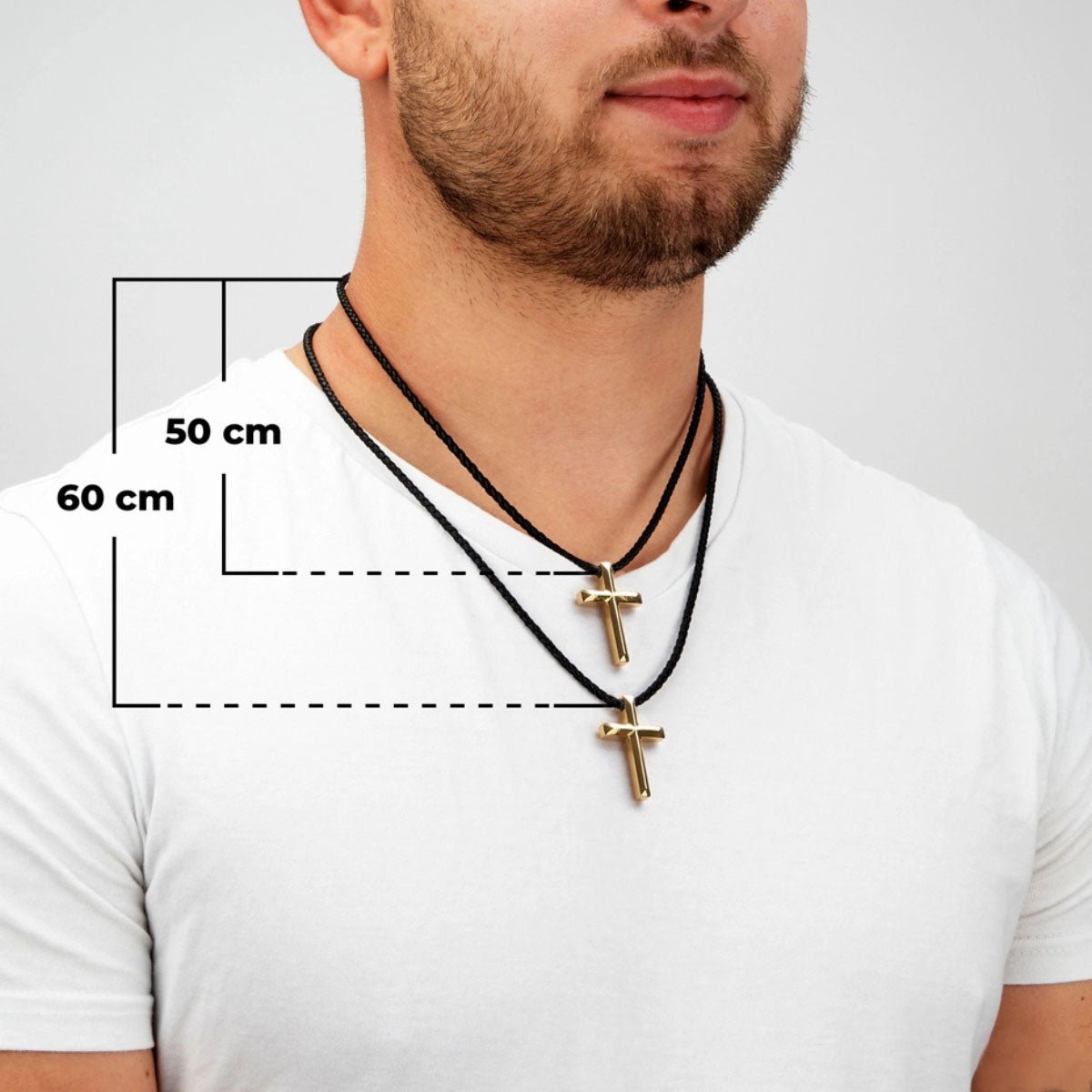 Collier croix Homme - Acier inoxydable - Bijoux Croix