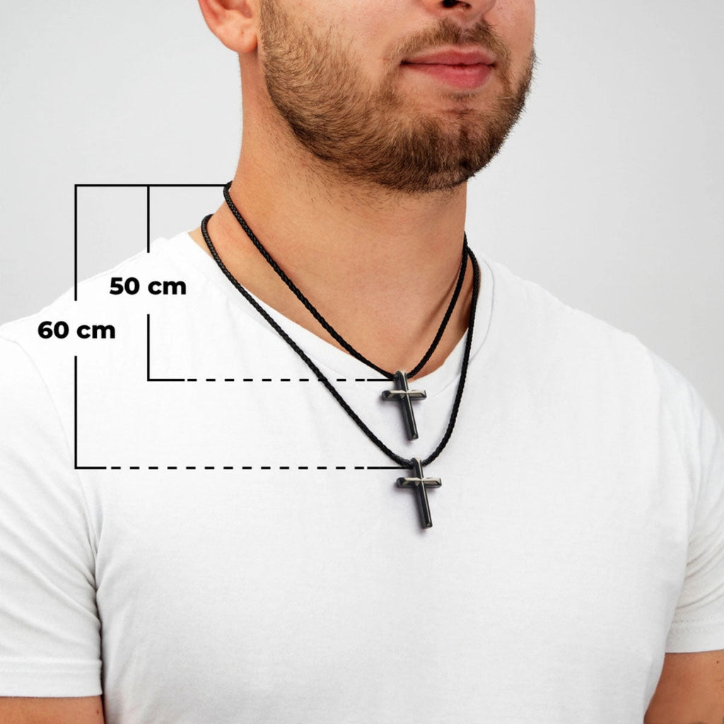 Collier croix Homme - Acier inoxydable - Bijoux Croix