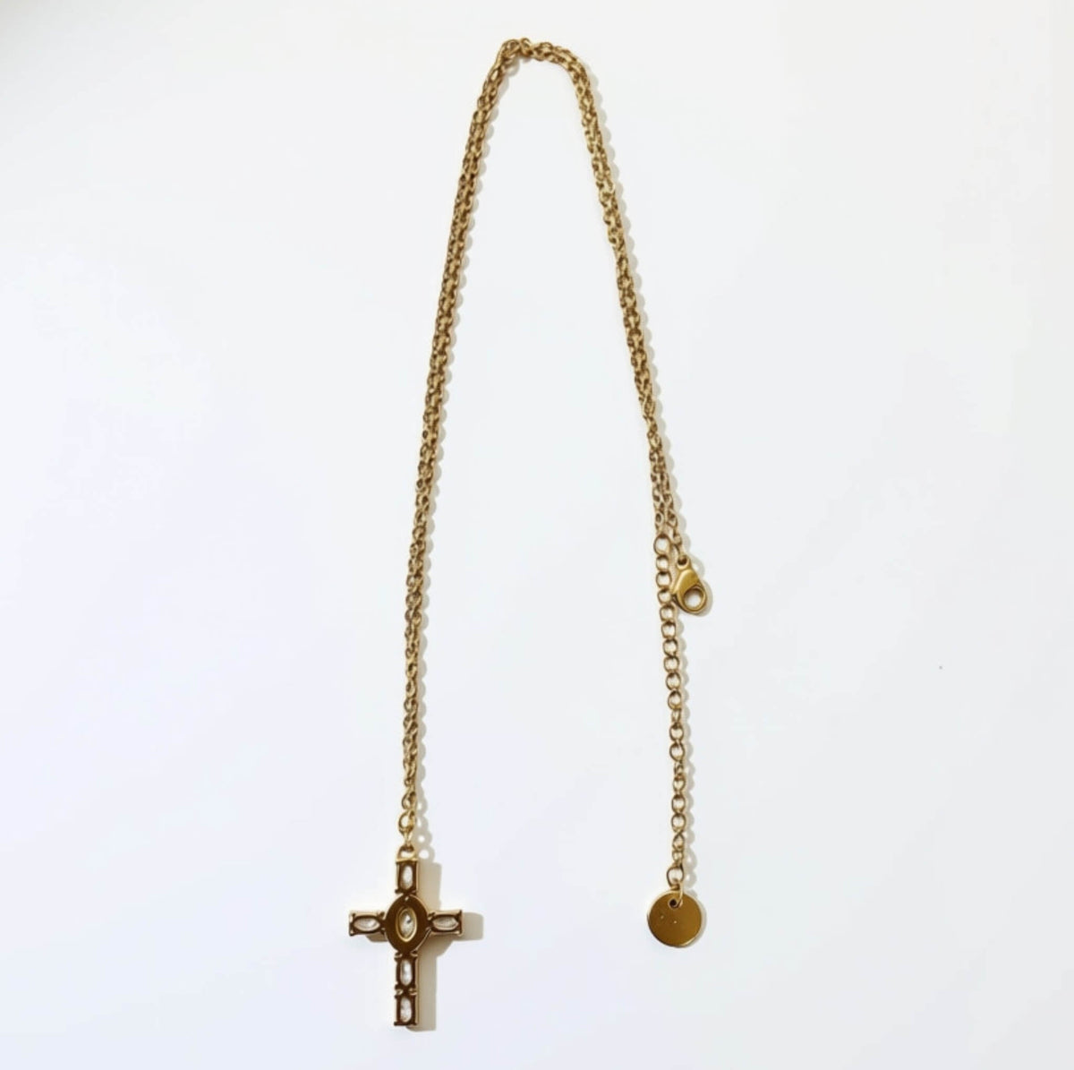 Collier Croix Lumière Divine - Acier - Bijoux Croix