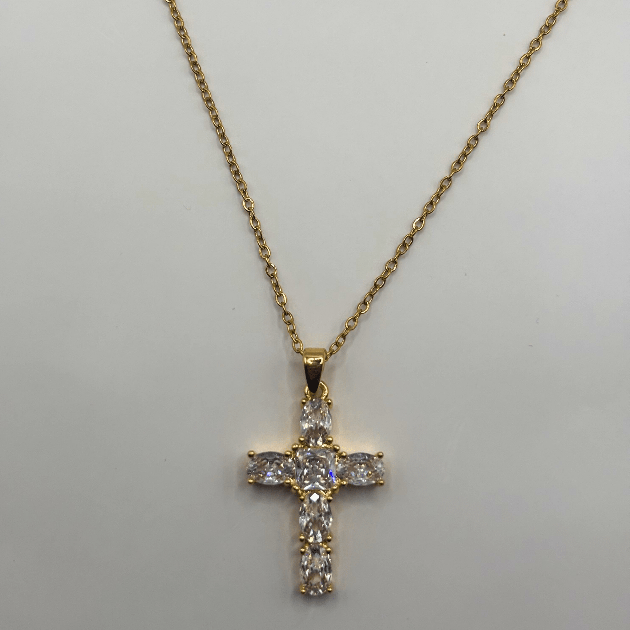 Collier Croix Lumière Divine Acier Inoxydable - Bijoux Croix