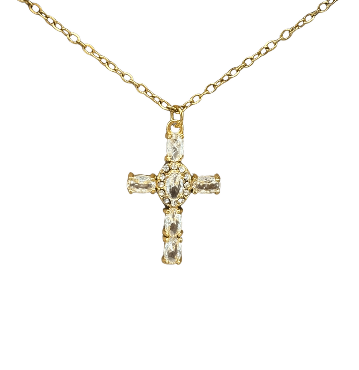 Collier Croix Lumière Divine - Acier 