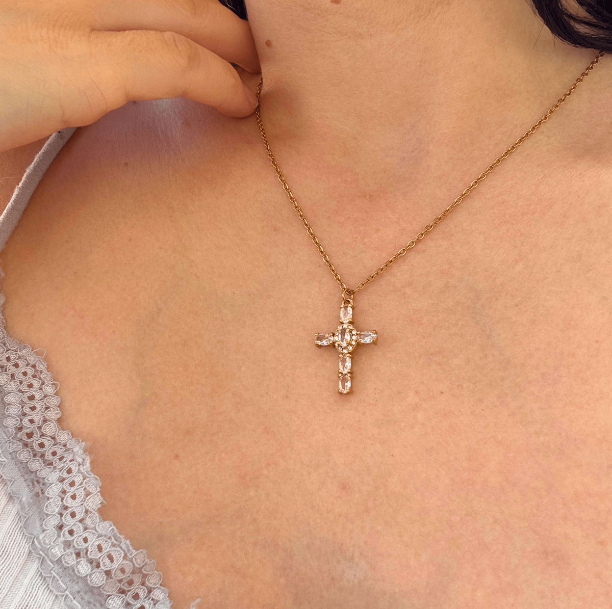 Collier Croix Lumière Divine
