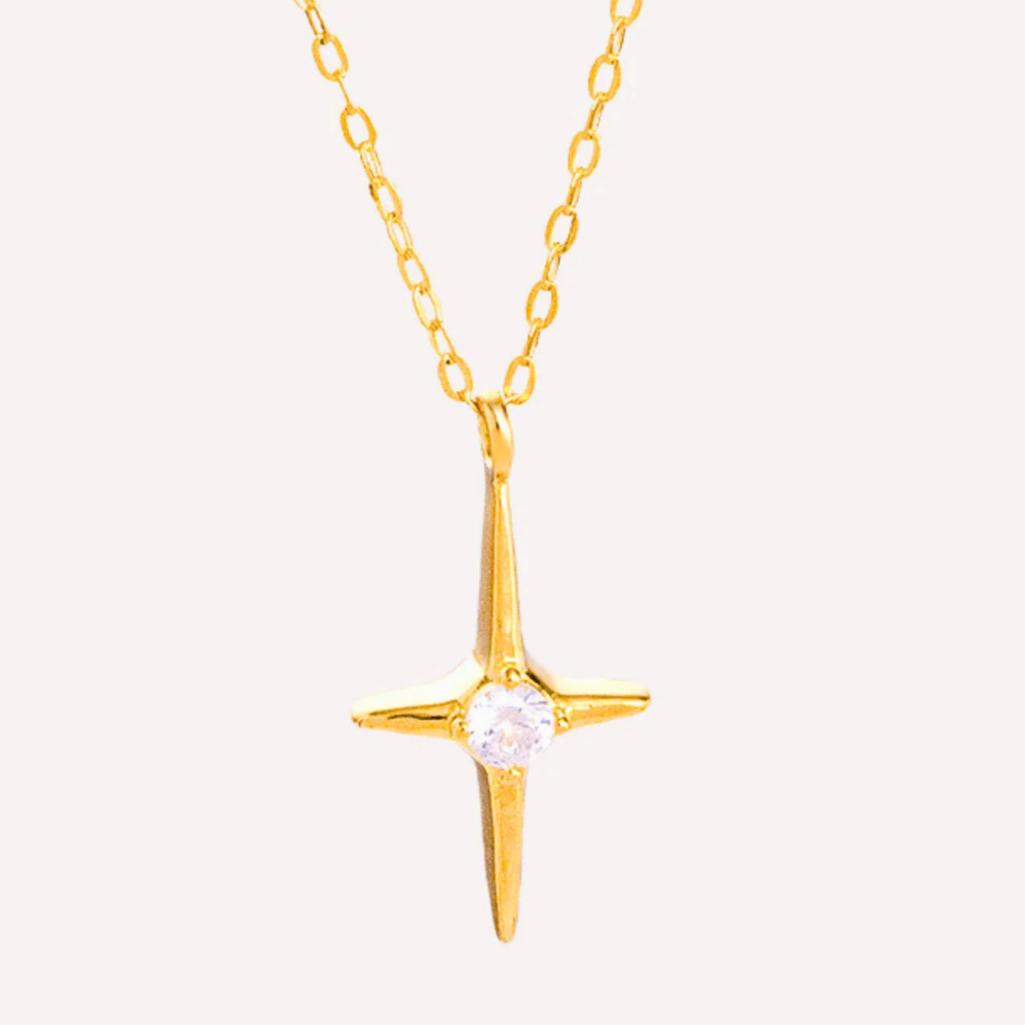 Collier Croix Lumière d’Espérance finition or