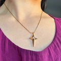 Collar cruz Lydia – Chapado Oro 18K - Bijoux Cruz