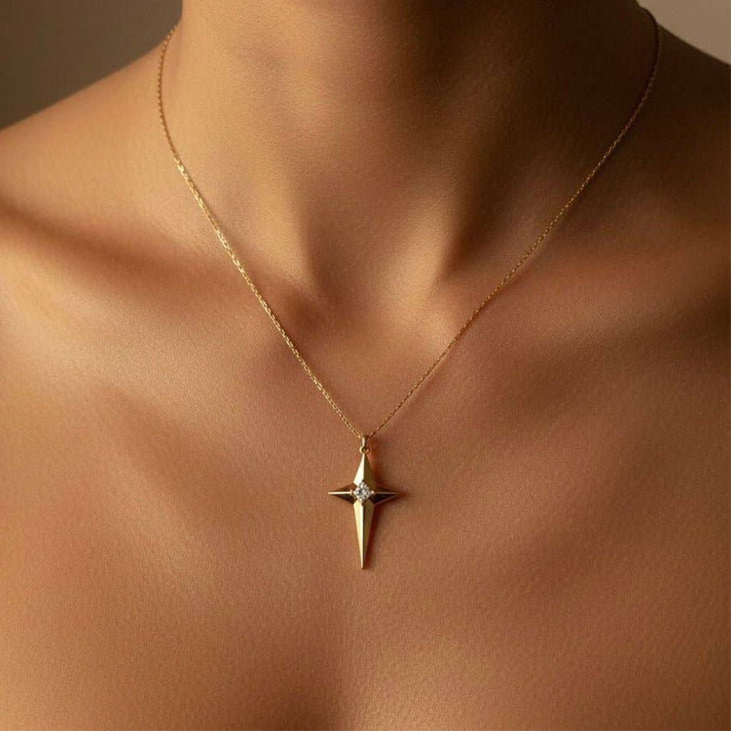 Collier croix Lydia – Plaqué Or 18K - Bijoux Croix