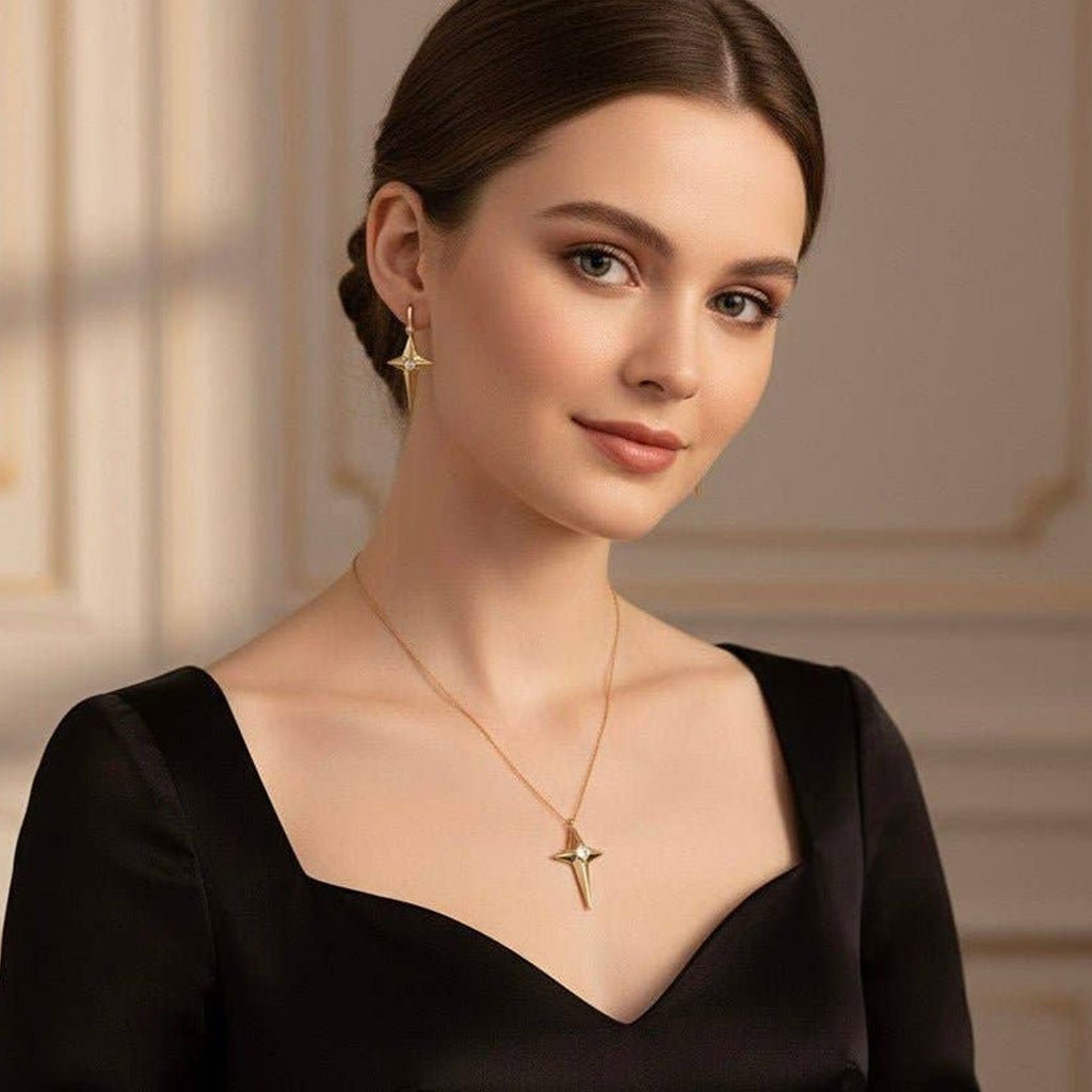 Collier croix Lydia – Plaqué Or 18K - Bijoux Croix