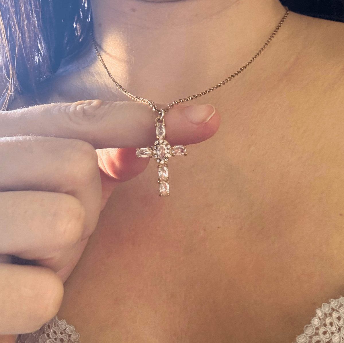 Collier Croix Lumière Divine
