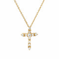 Collier croix Moriah - Acier inoxydable Plaqué or 14K - Bijoux Croix