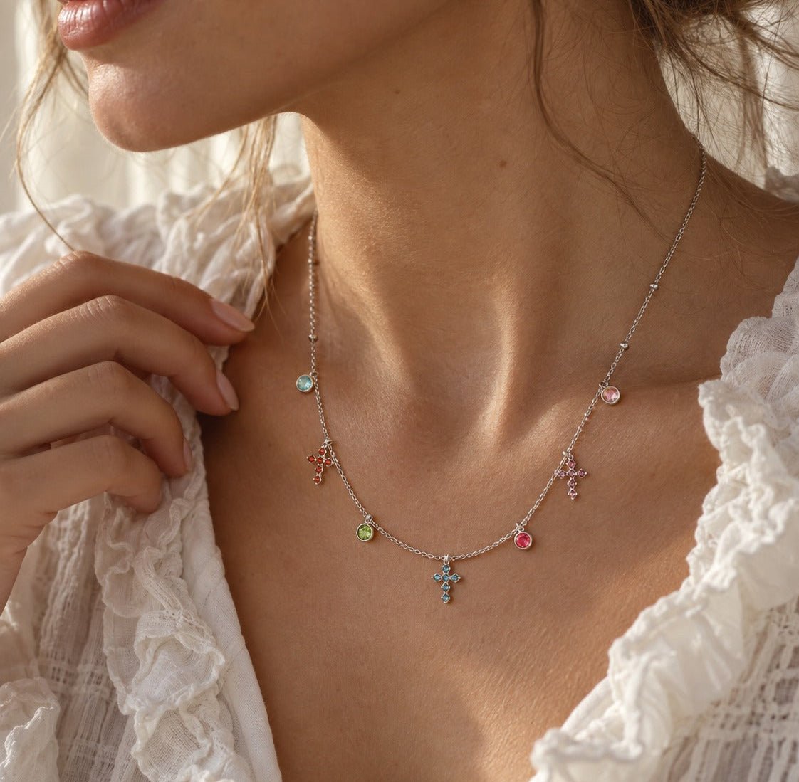 Collier Croix Multiples - Acier - Bijoux Croix