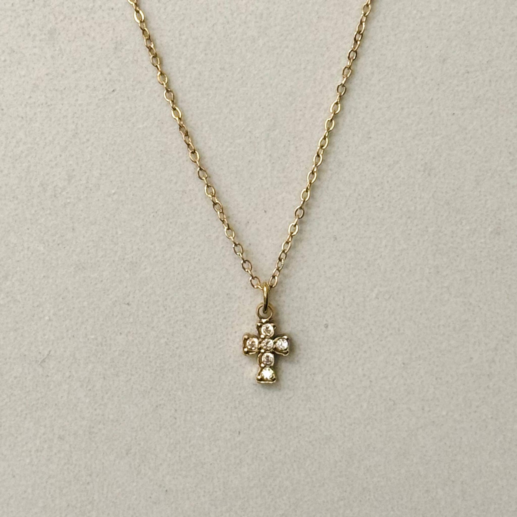 Collier Croix Noé minimaliste Acier Inoxydable - Bijoux Croix