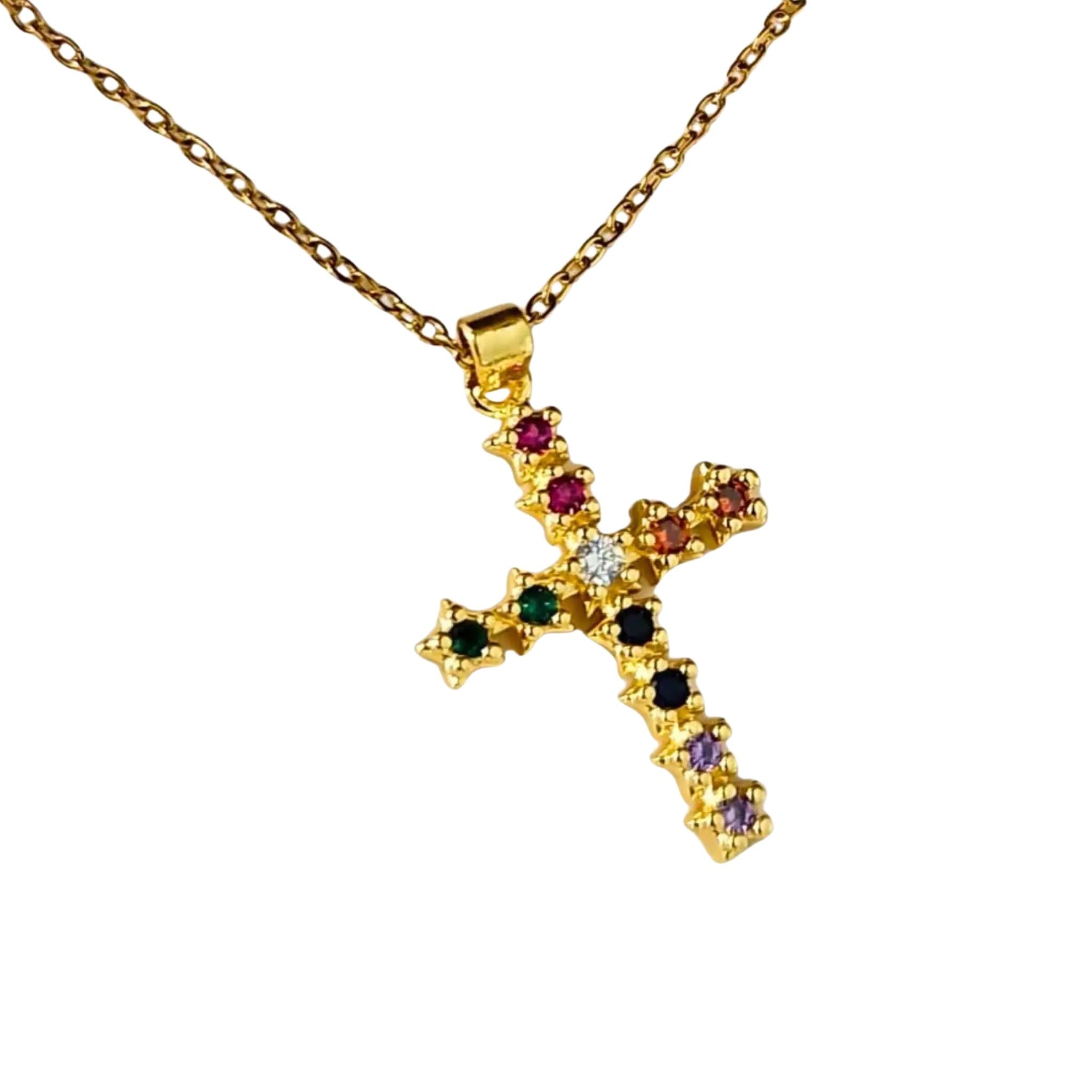 Collier croix Noémie - Acier inoxydable - Bijoux Croix