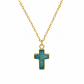 Collier Croix Pierre Minérale - Bijoux Croix