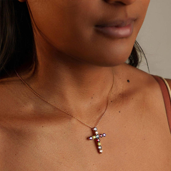 Collier Croix Rachel Plaqué or - Vue secondaire