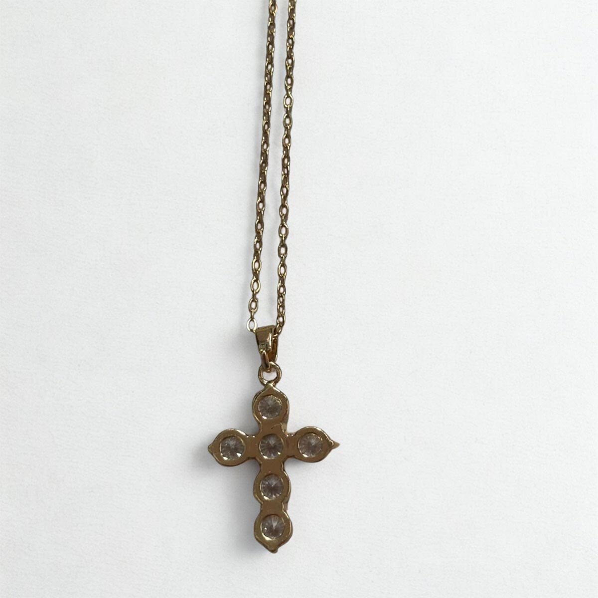 Collier croix Rahab - Acier inoxydable Plaqué Or - Bijoux Croix