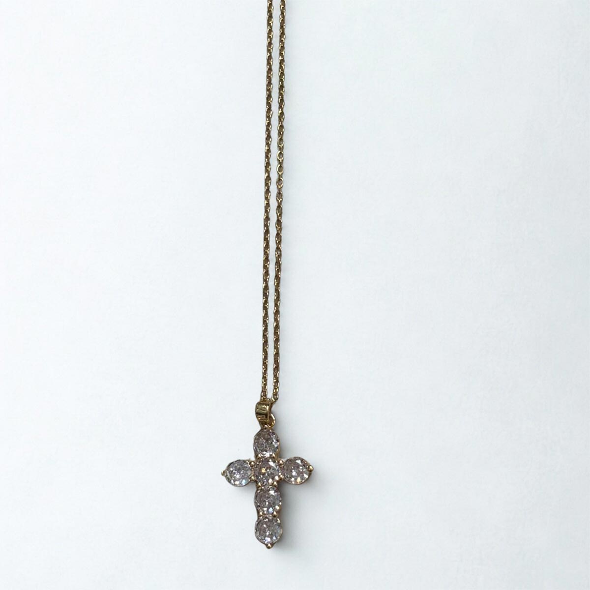 Collier croix Rahab - Acier inoxydable Plaqué Or - Bijoux Croix
