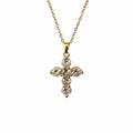 Collar cruz Rahab - Acero inoxidabel Chapado Oro 