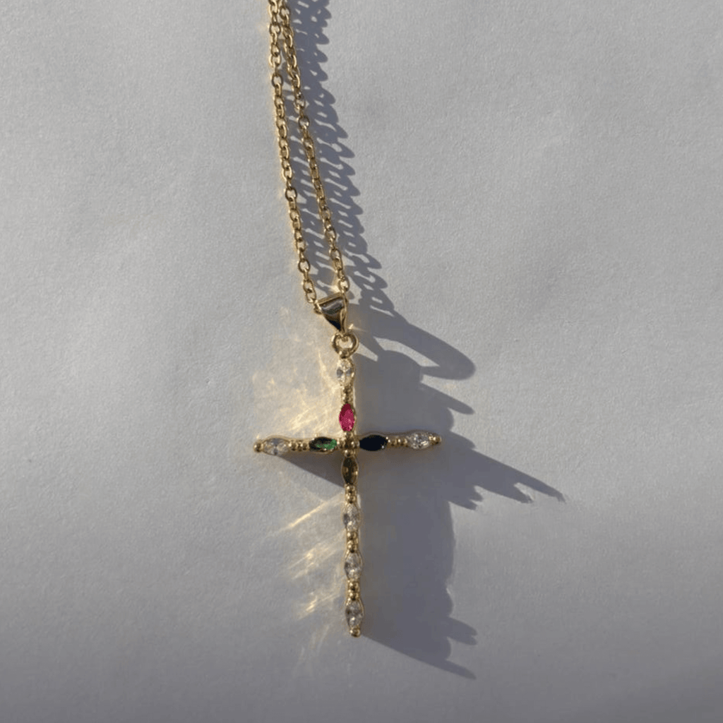 Collier Croix Salomon - Acier Inoxydable Plaqué Or - Bijoux Croix