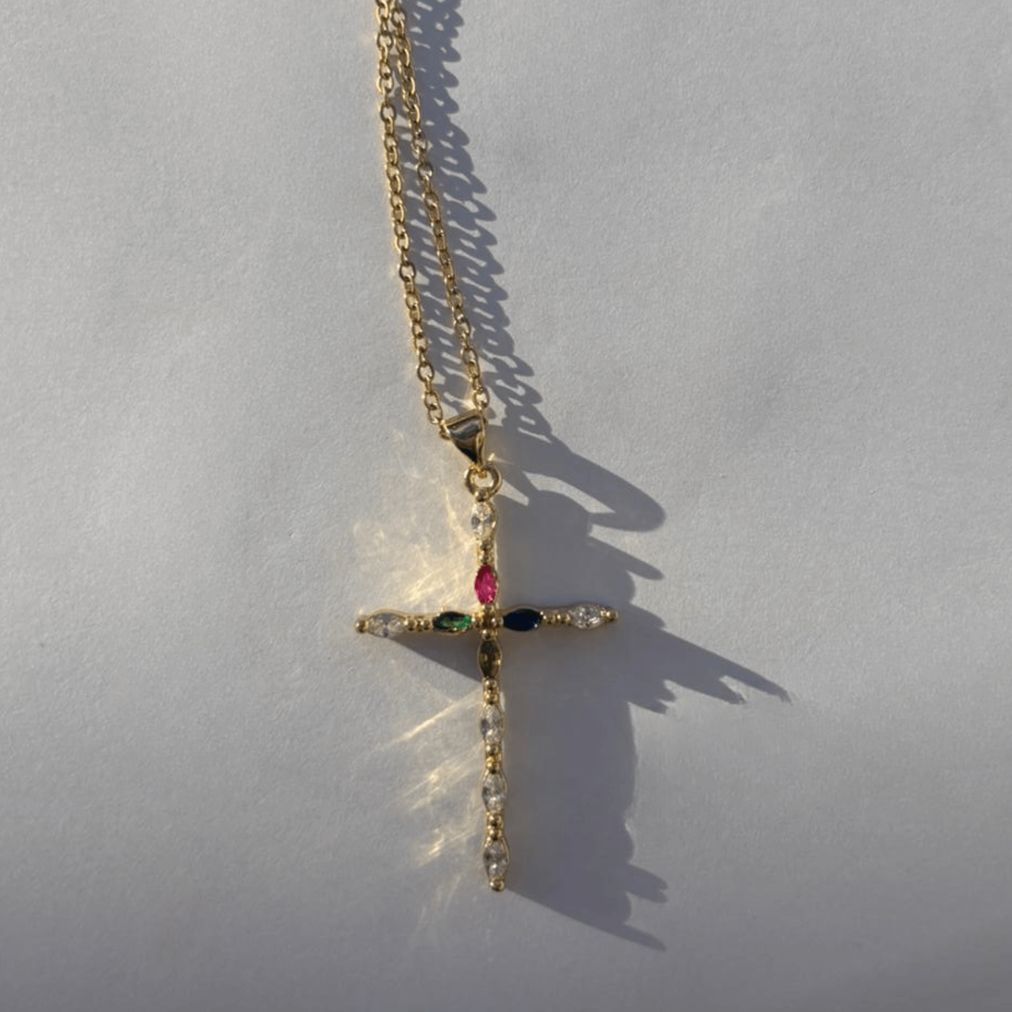 Collier Croix Salomon - Acier Inoxydable Plaqué Or - Bijoux Croix