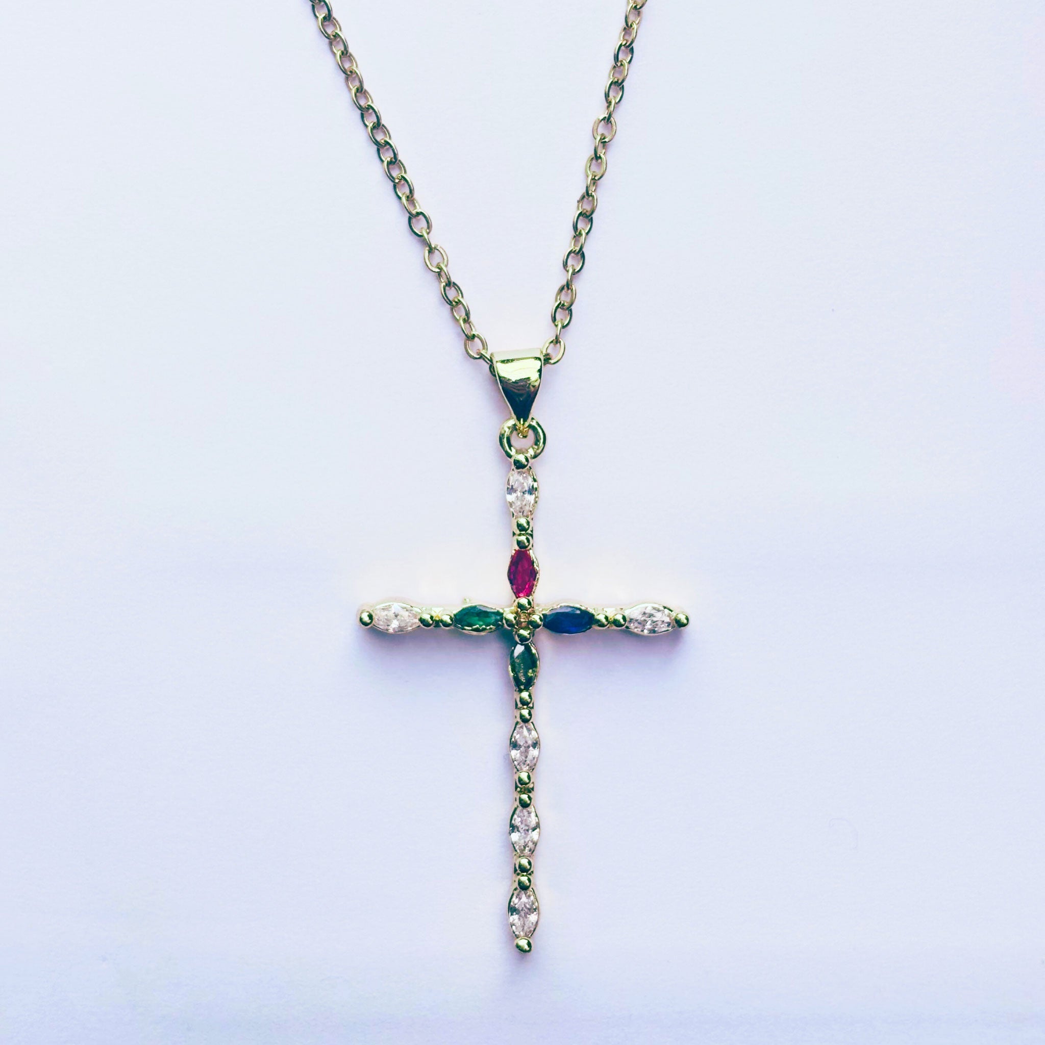 Collier Croix Salomon - Acier Inoxydable Plaqué Or - Bijoux Croix
