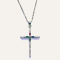 Collar cruz Salomon - Acero Inoxidabel Chapado Oro - Bijoux Cruz
