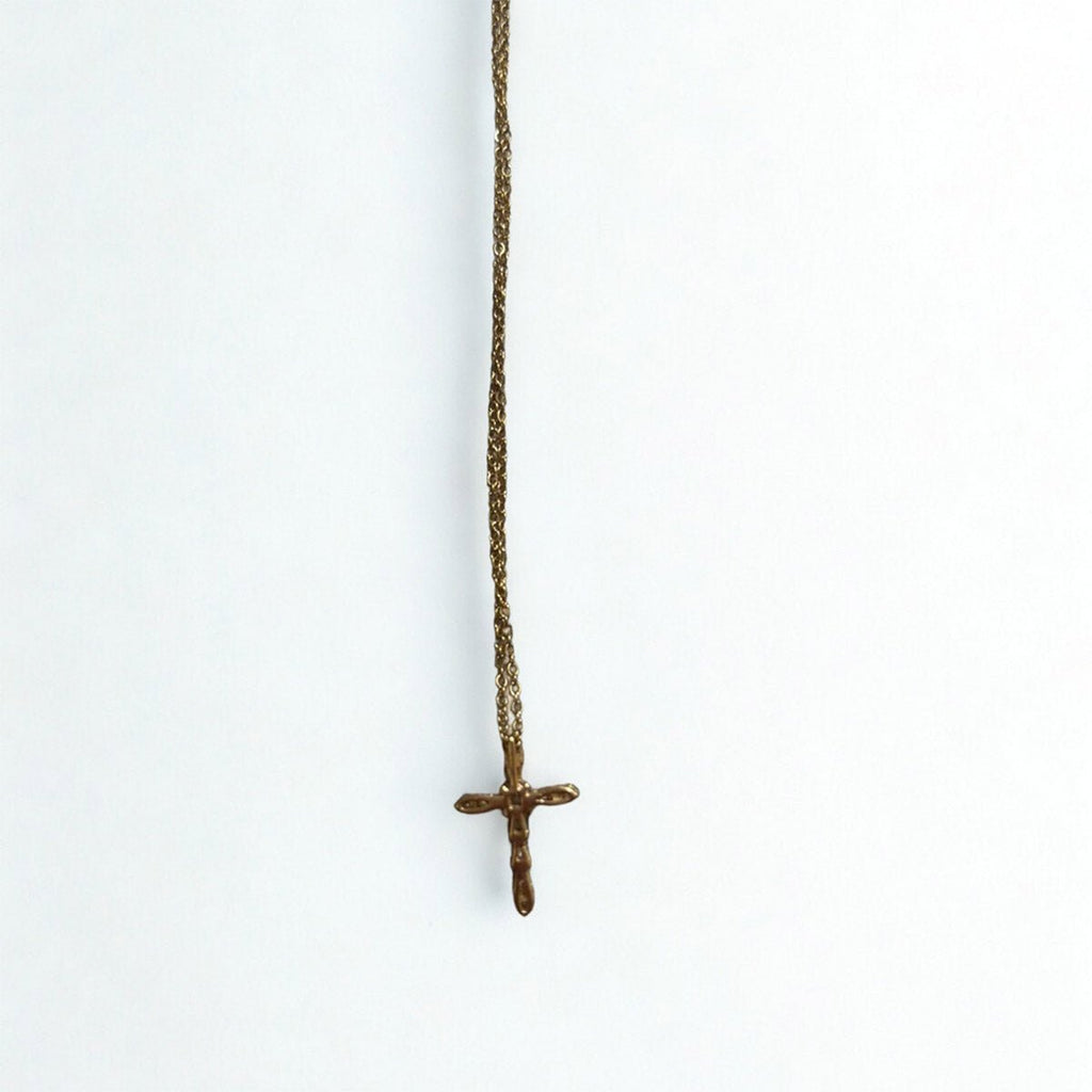 Collier croix Shalom – Acier inoxydable Plaqué Or - Bijoux Croix
