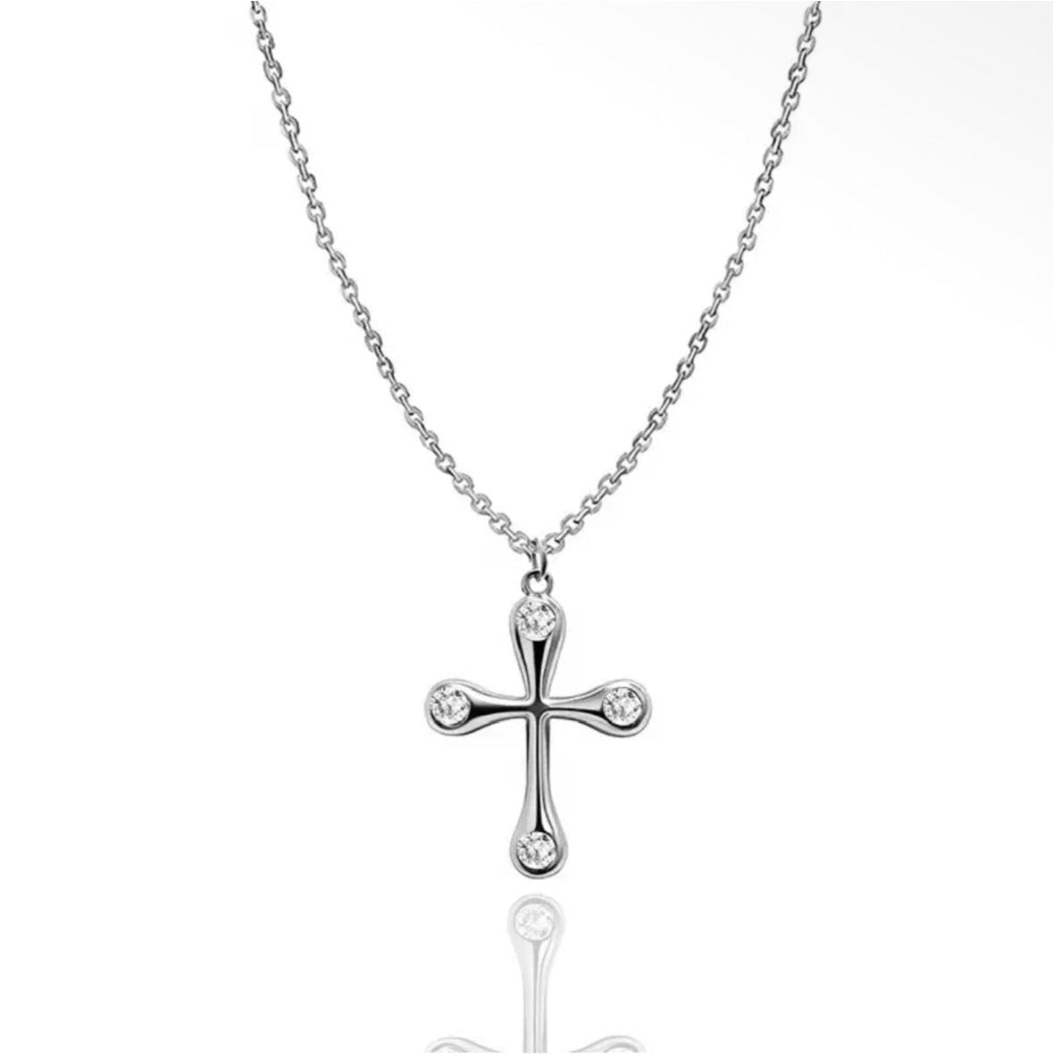 Collier Croix Zircons - Bijoux Croix