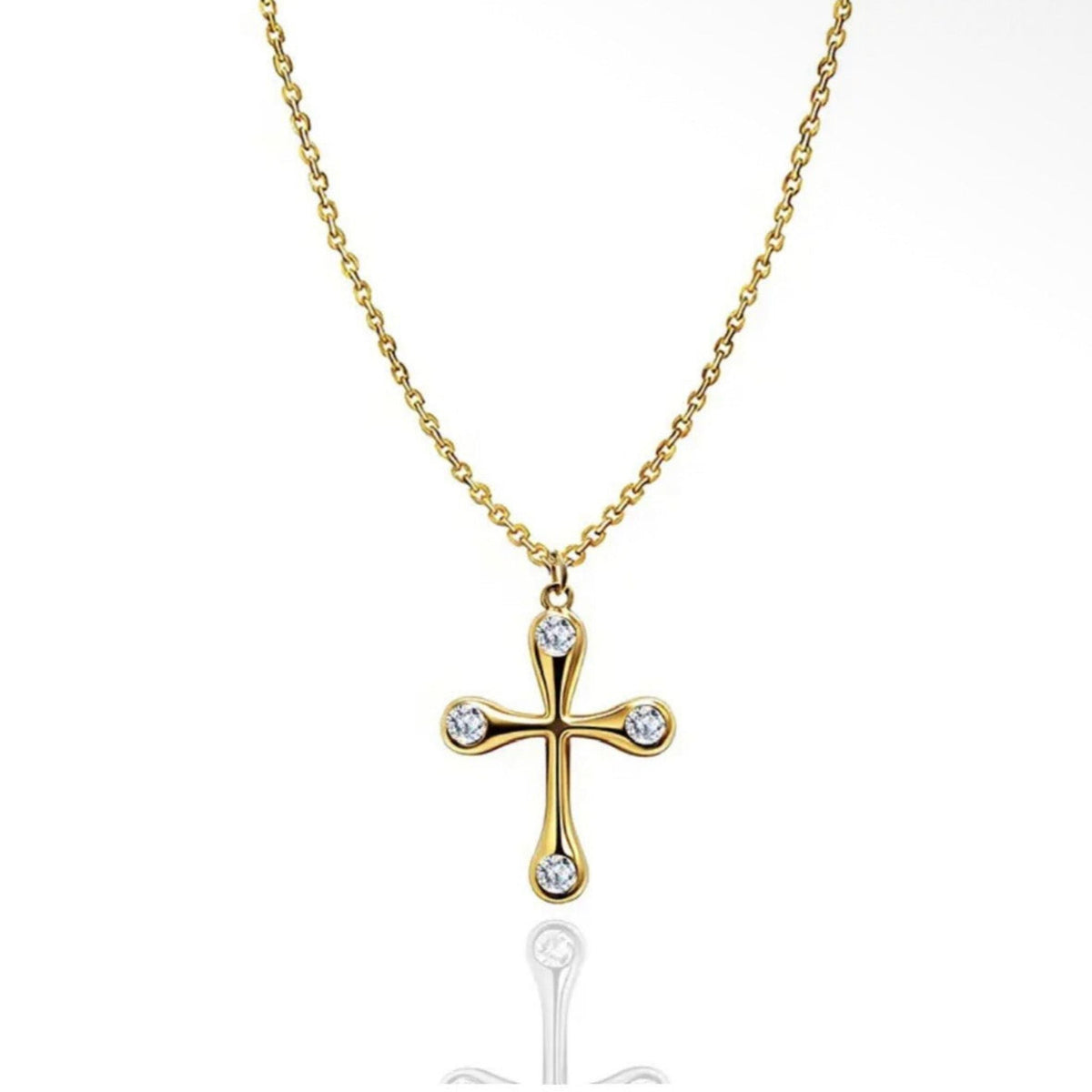 Collier Croix Zircons - Bijoux Croix