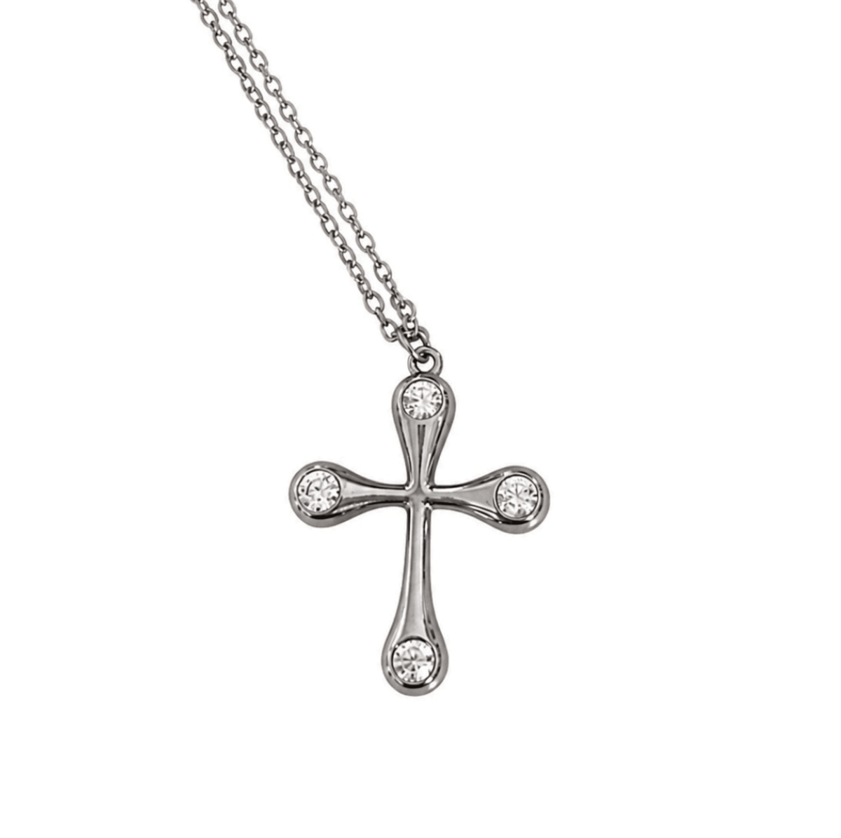 Collier Croix Zircons - Bijoux Croix