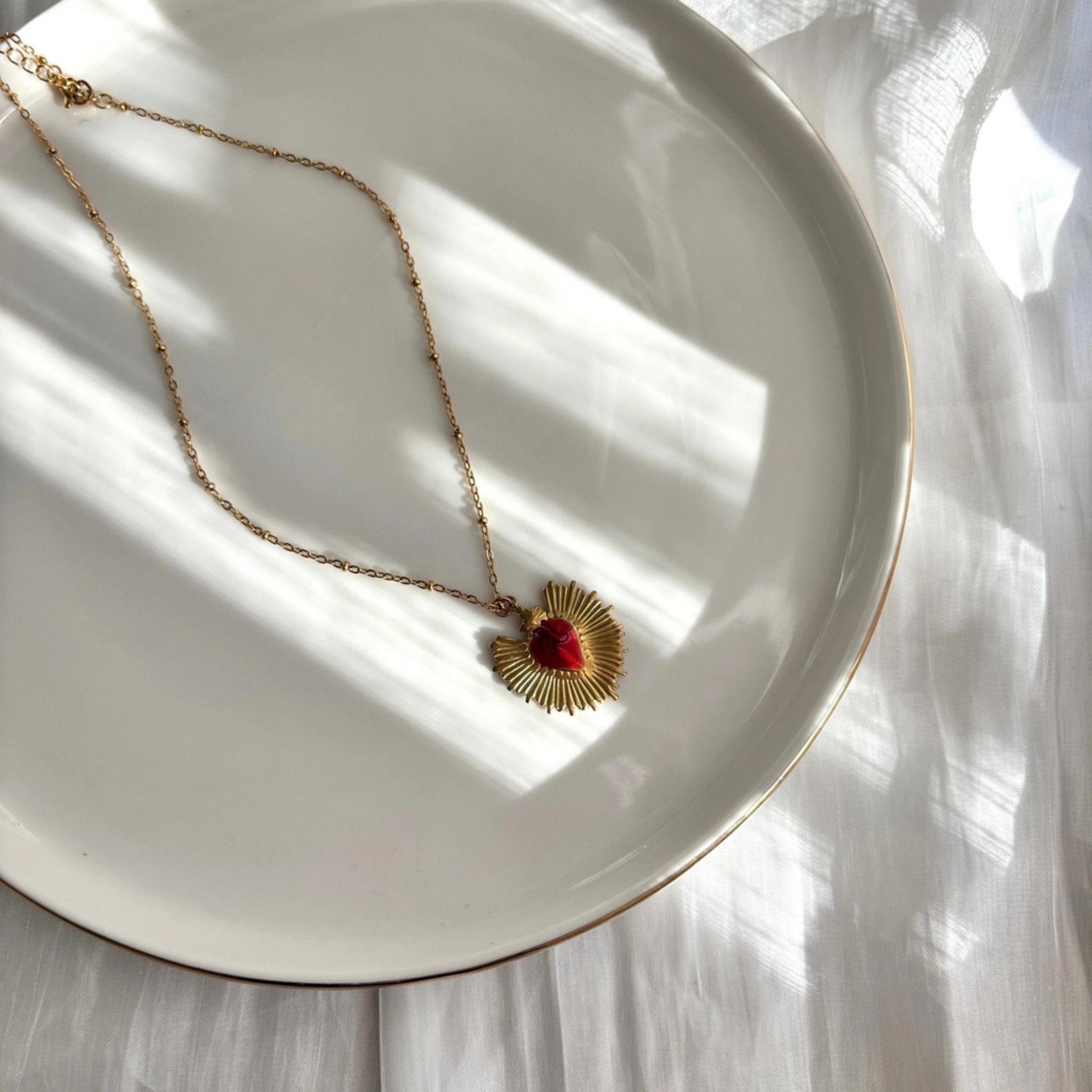 Collier flamboyant - Acier Inoxydable - Bijoux Croix