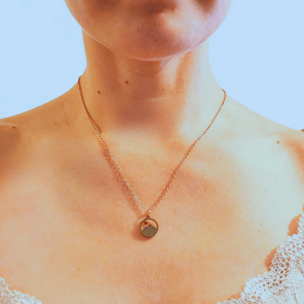 Collier Graine de Moutarde Acier Inoxydable - Bijoux Croix