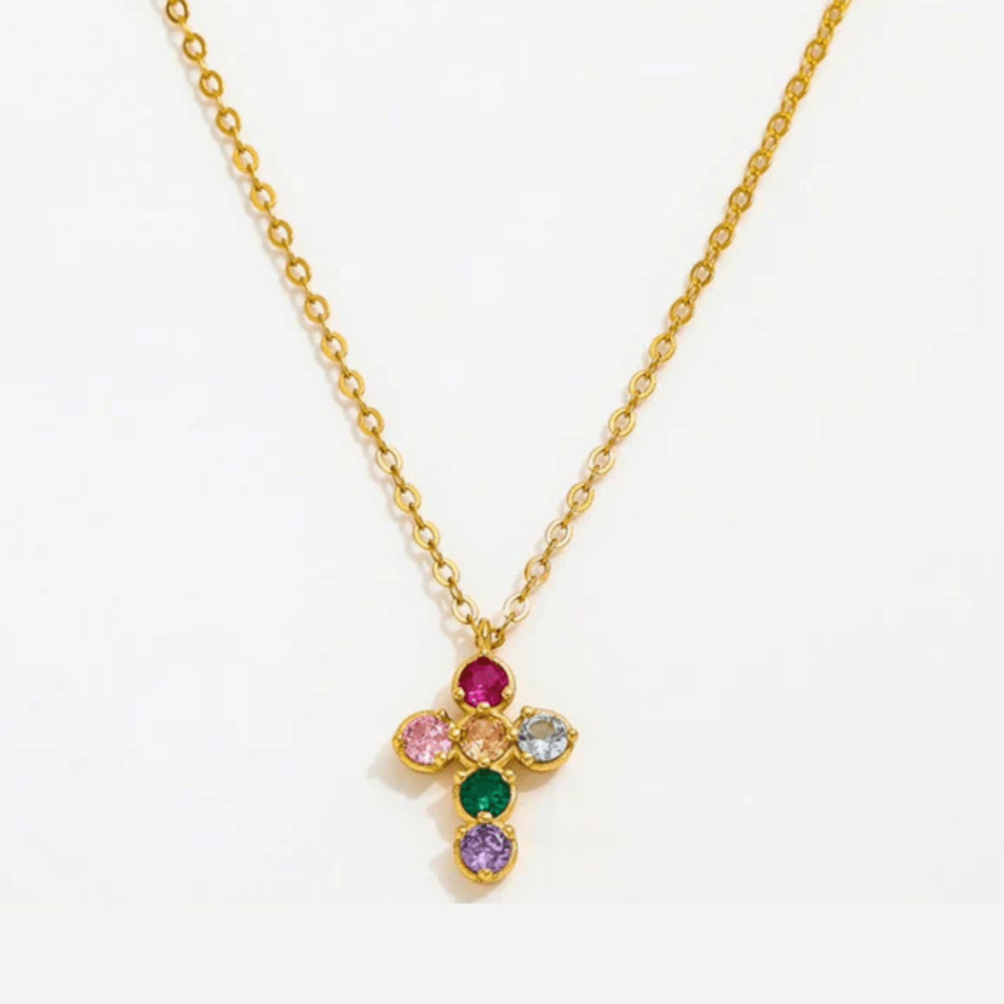 Collier multicolore Joseph Argent Plaqué Or 