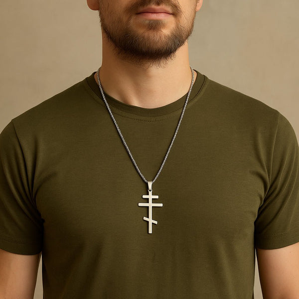 Collier Orthodoxe en Acier Inoxydable - Vue secondaire