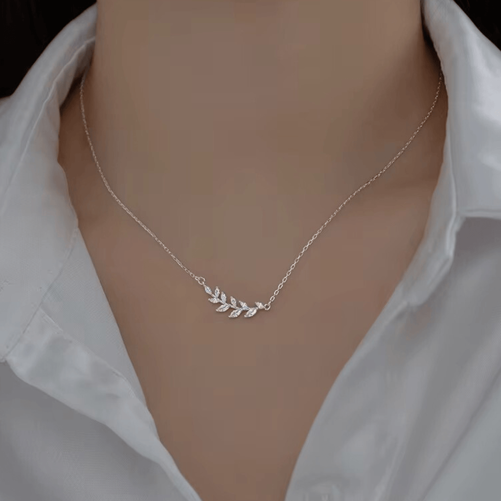 Collier Rameaux de Saule Argent porté