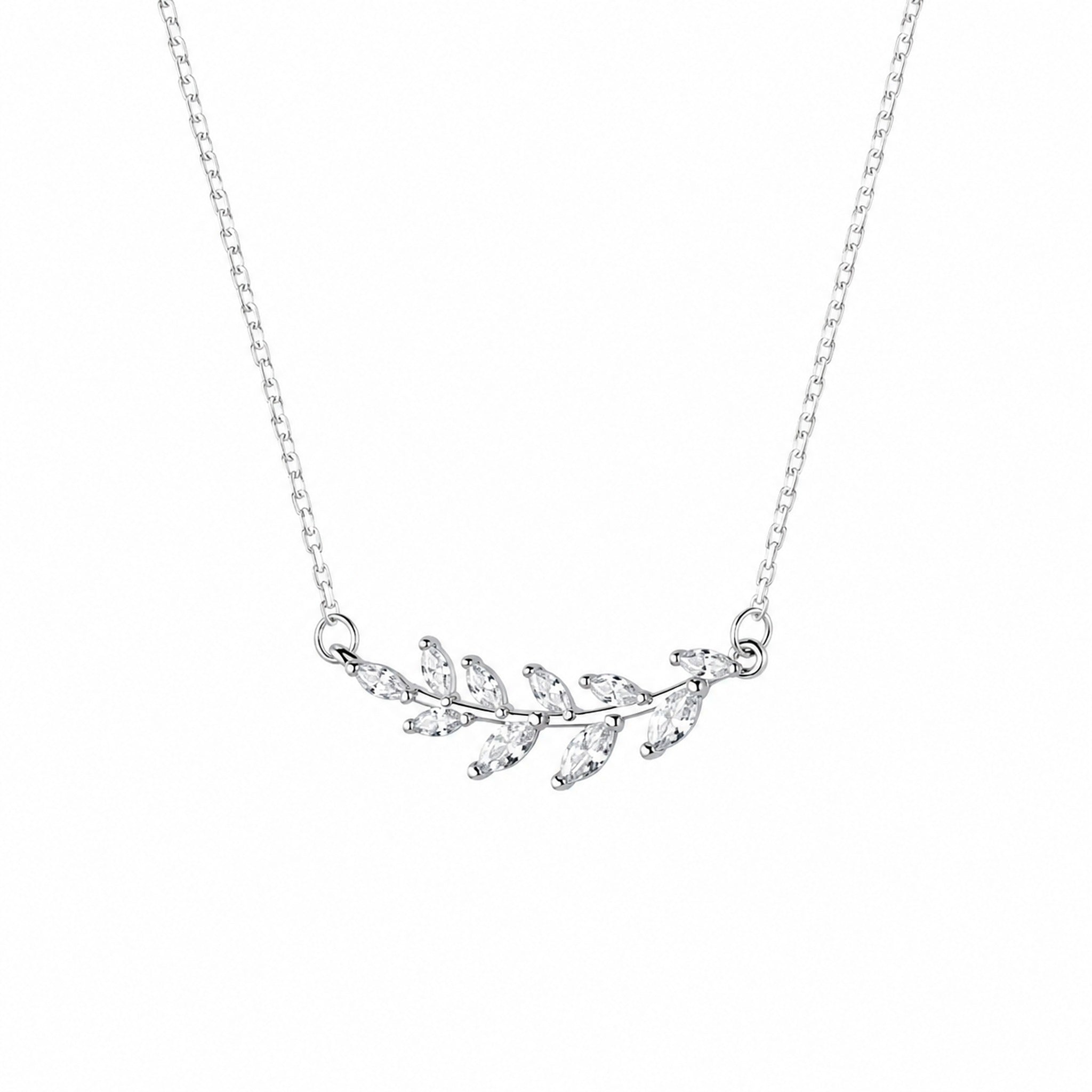 Collar rameaux sauel argenté zoomé