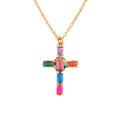 Collier Croix Arc-en-Ciel - Bijoux Croix 