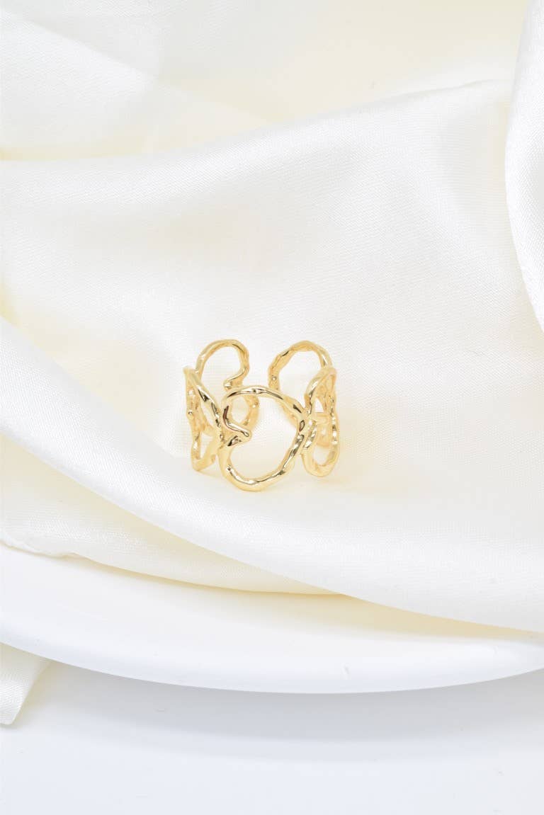 Bague cœur réglable en acier inoxydable - BG310192 - Bijoux Croix 