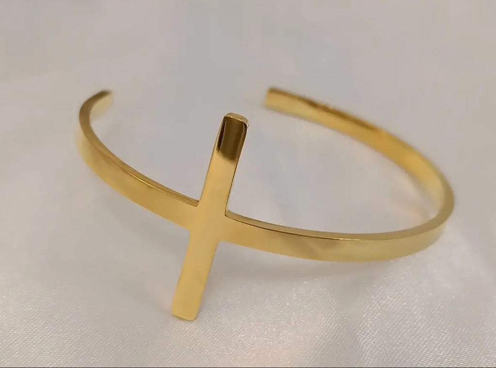 Jonc Ouvert Croix - Bijoux Croix
