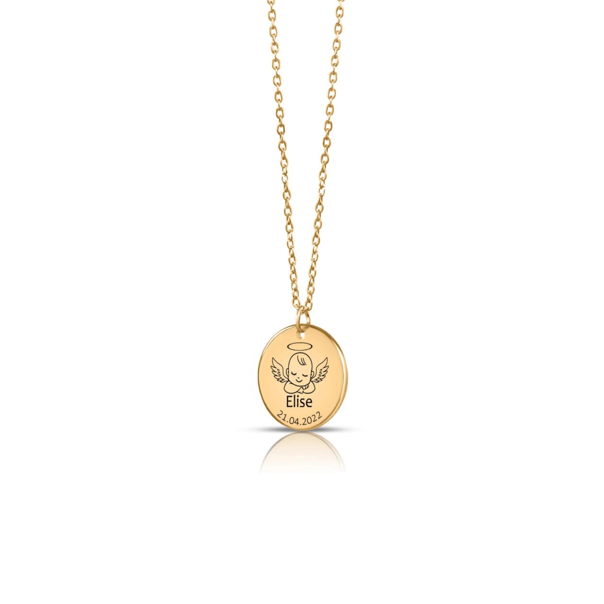 Médaillon Mon Bébé Ange personnalisables - Bijoux Croix