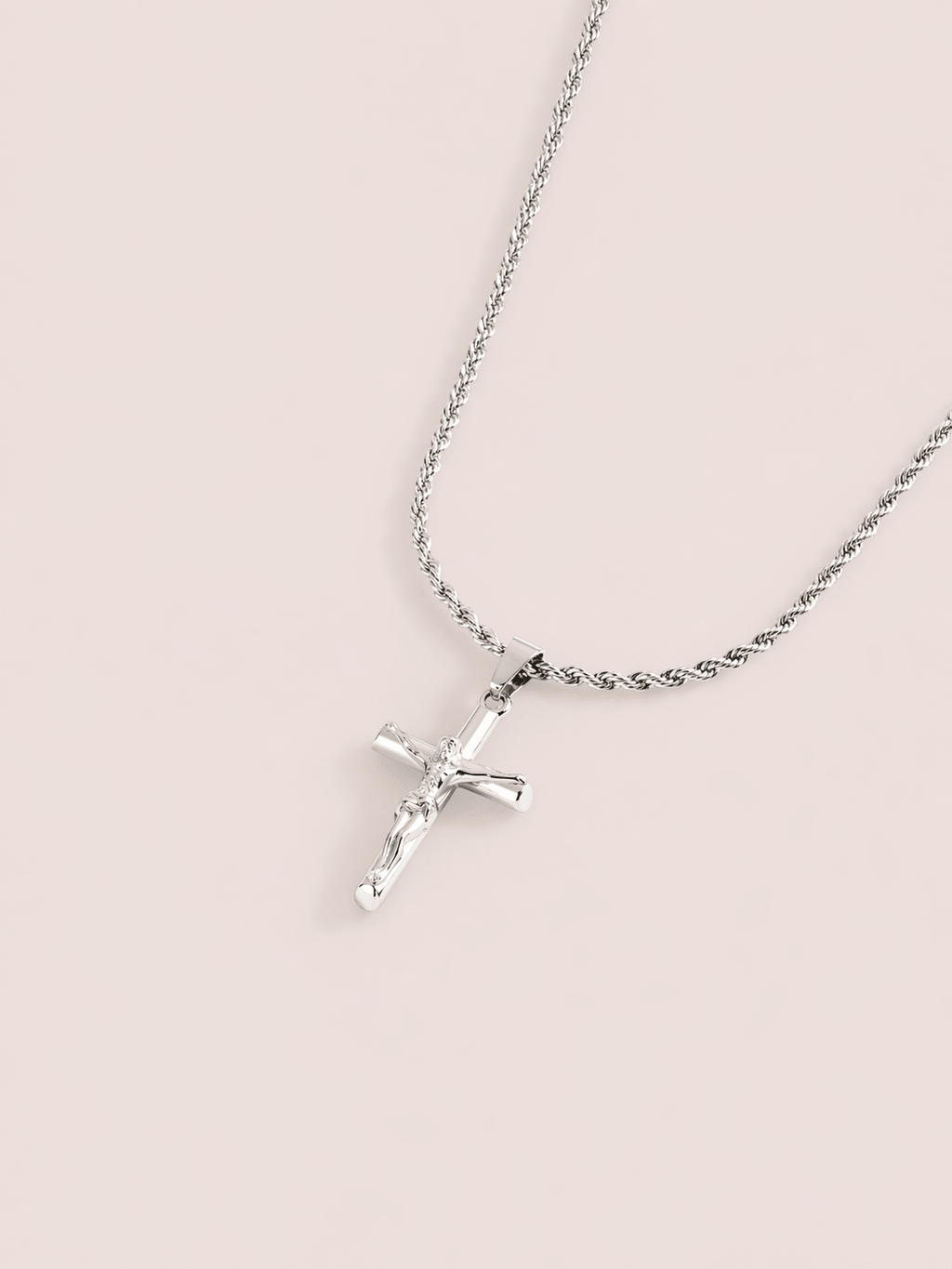 Pendentif Crucifix - acier inoxydable - Bijoux Croix