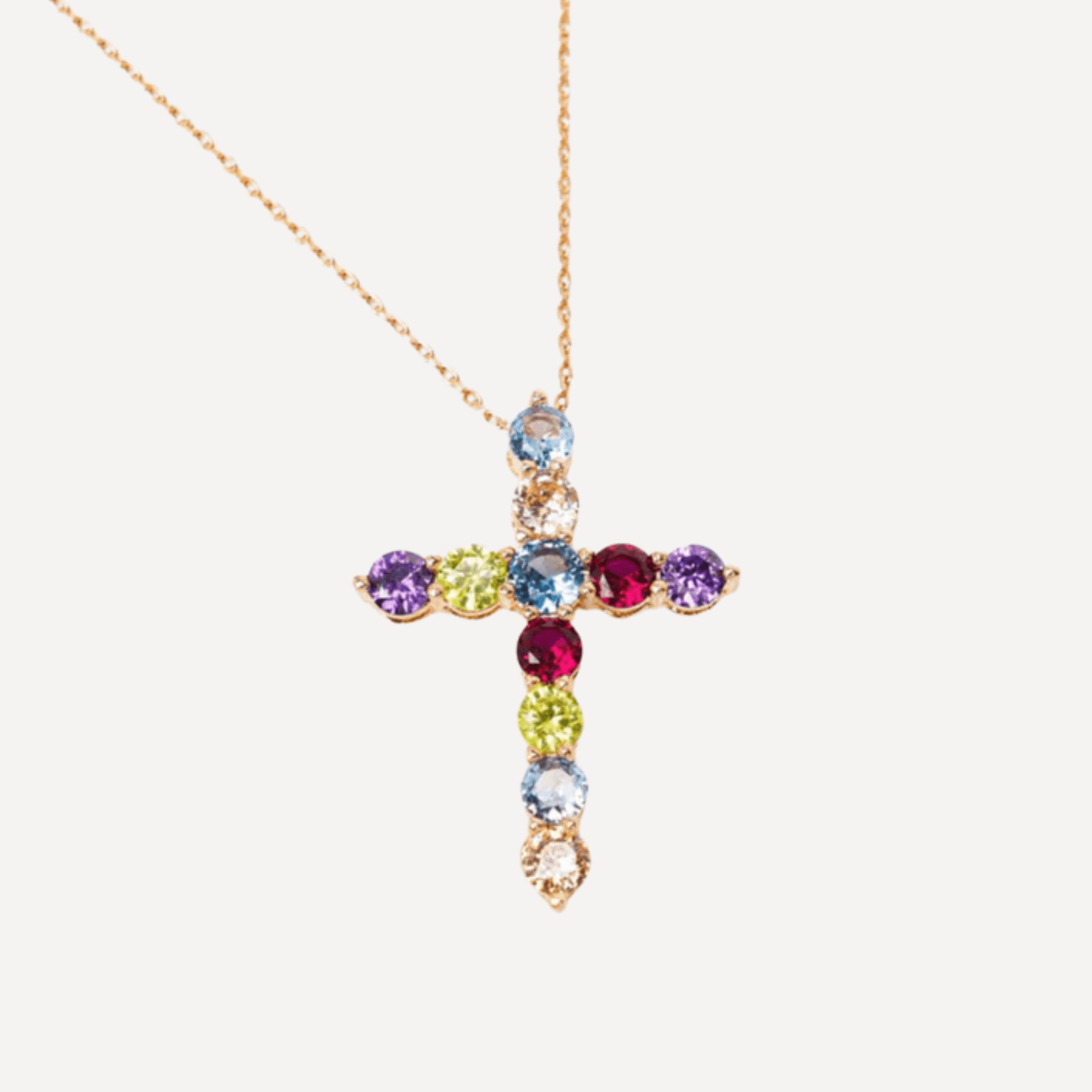Collier Croix Rachel Plaqué or zoom