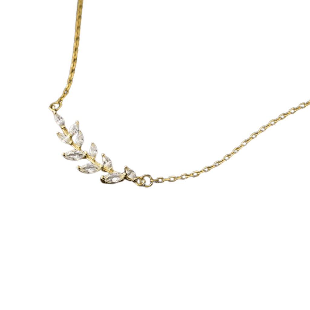 zoom Collier Rameaux de Saule Argent finiition dorée